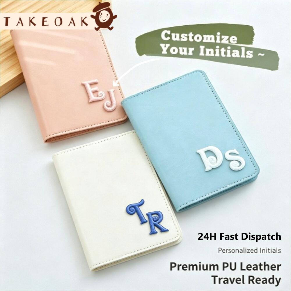 Embroidery Premium - Personalized Custom Embroidery Initials Passport Cover