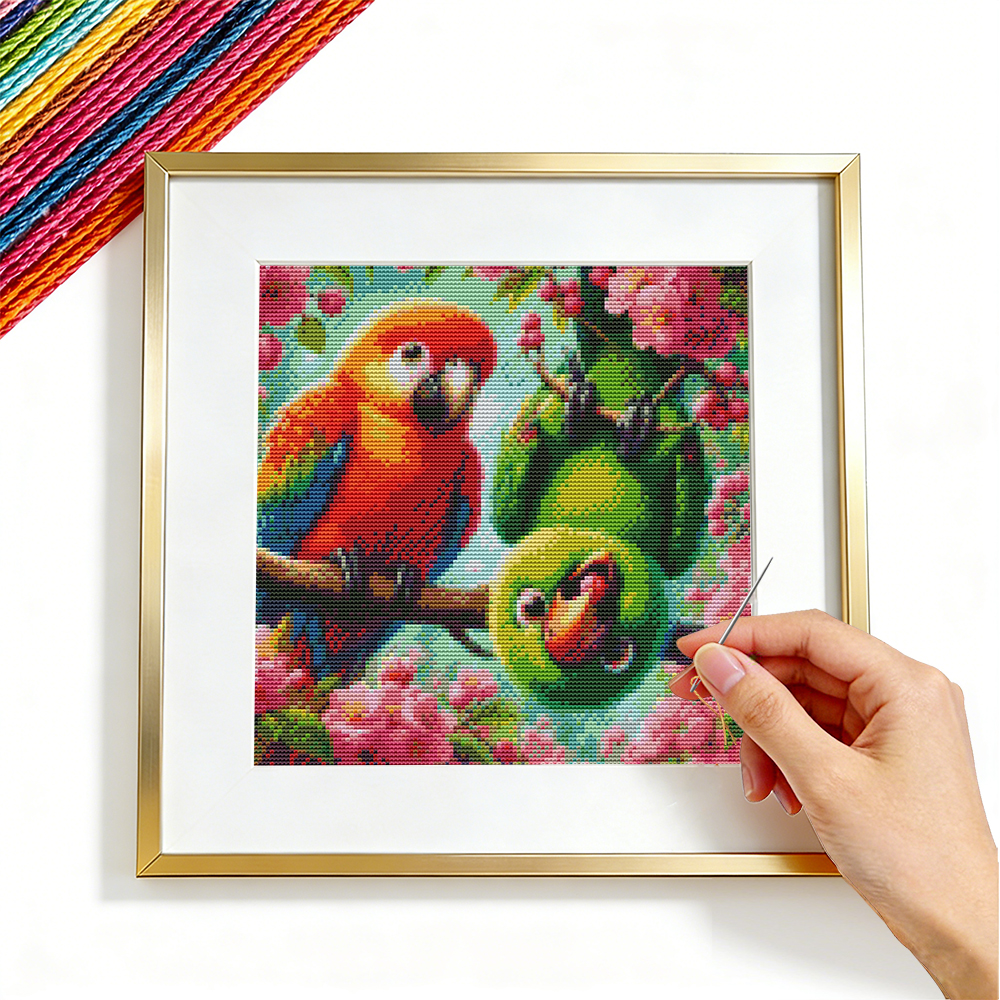 Embroidery Guide Paper - Cross Stitch Patterns Parrot Animal Embroidery