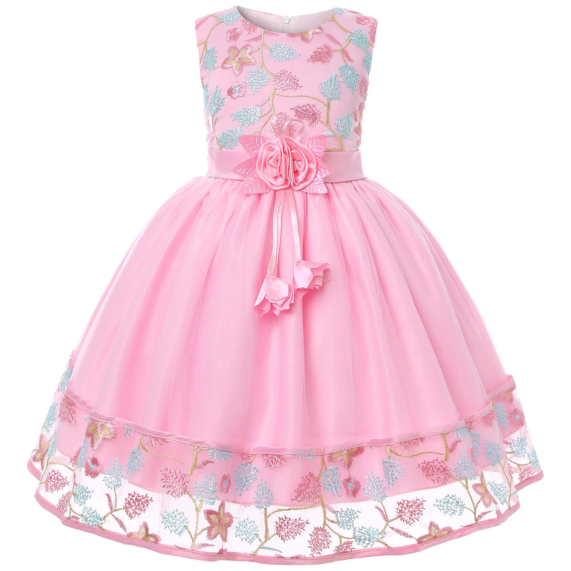 Embroidery Net Dress - European and American embroidery dress dress