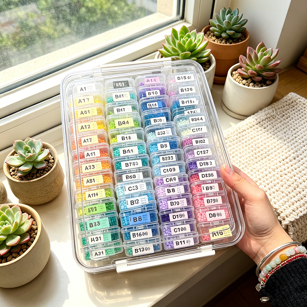 Embroidery Painting - 60pcs Transparent Plastic Storage Boxes for
