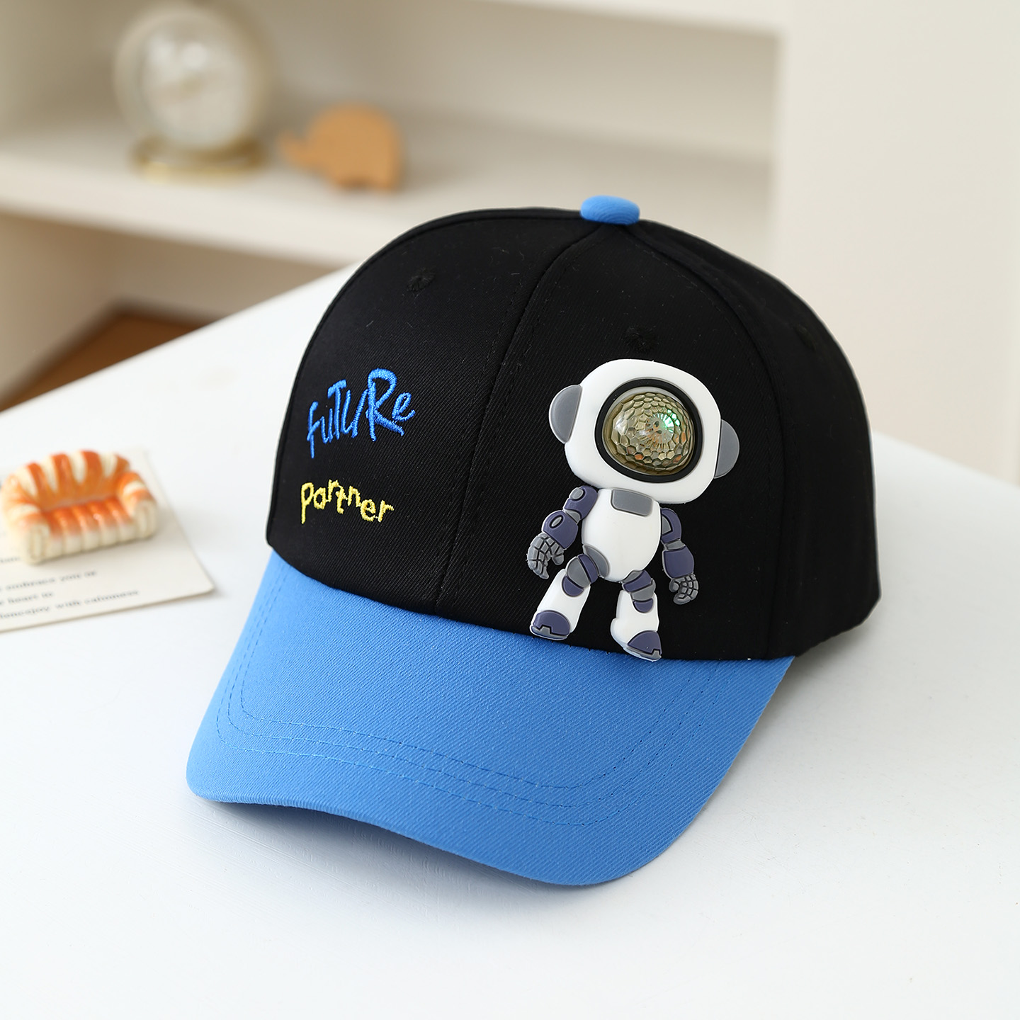 Embroidery Garments - Children's soft rubber robot doll with