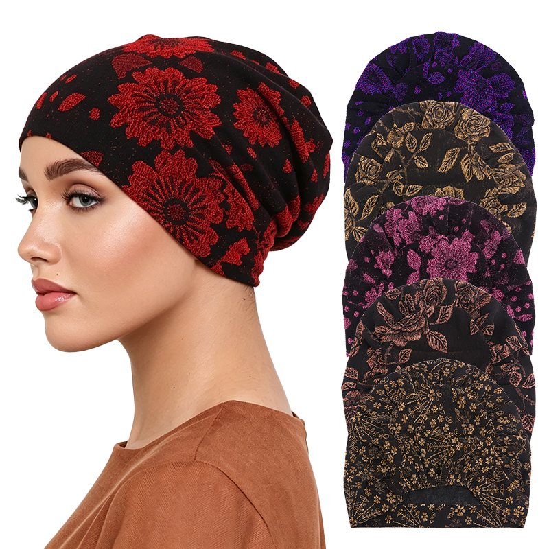 Embroidery Hijab - New Women Lace Embroidery Flower Turban