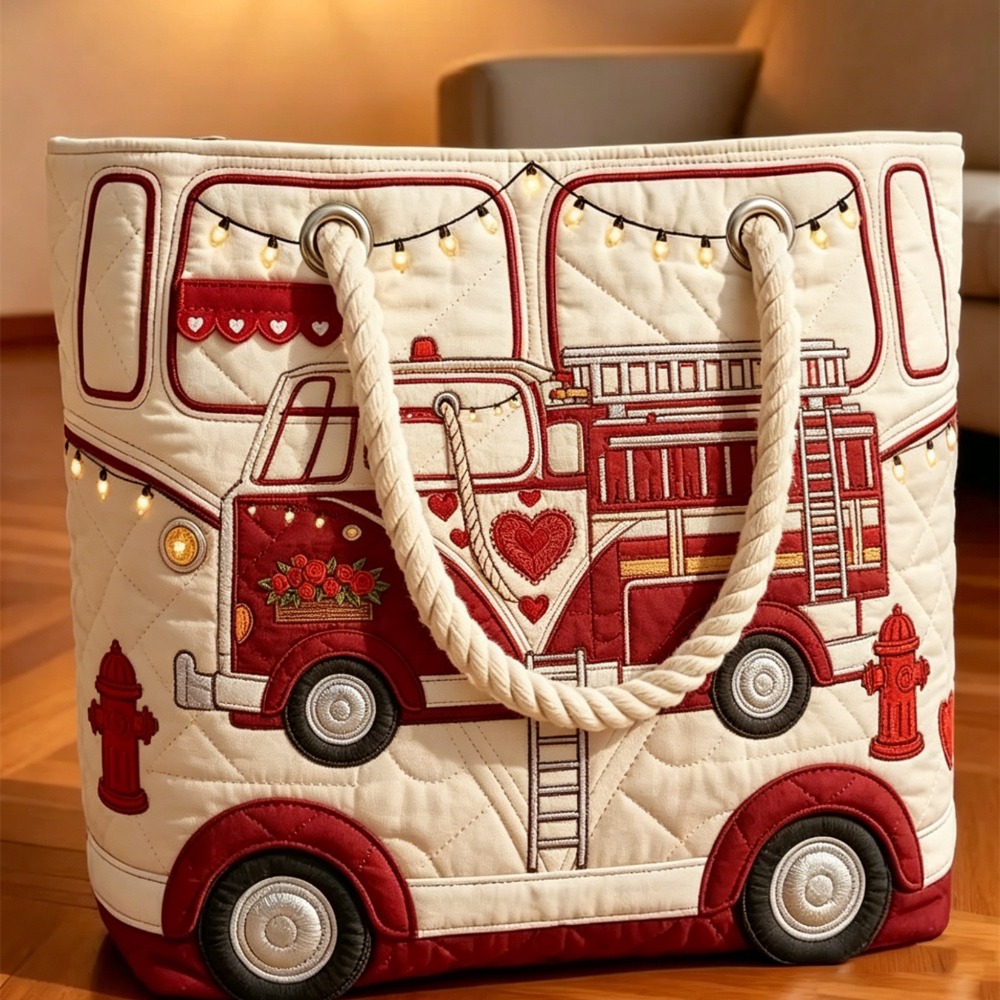 Embroidery X Pattern - Women's Quilted Handbag, Lightweight and Durable