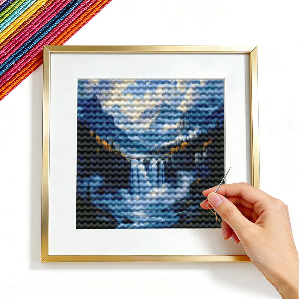 Embroidery Guide Paper - 11CT Cross Embroidery Sets Mountain Landscape