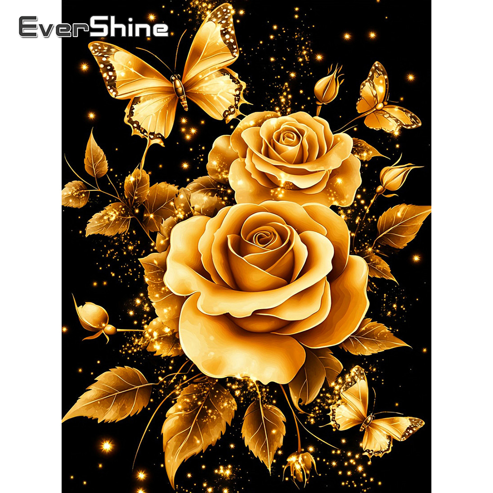 Embroidery Flower - 1PC frameless Diamond Painting Rose Picture