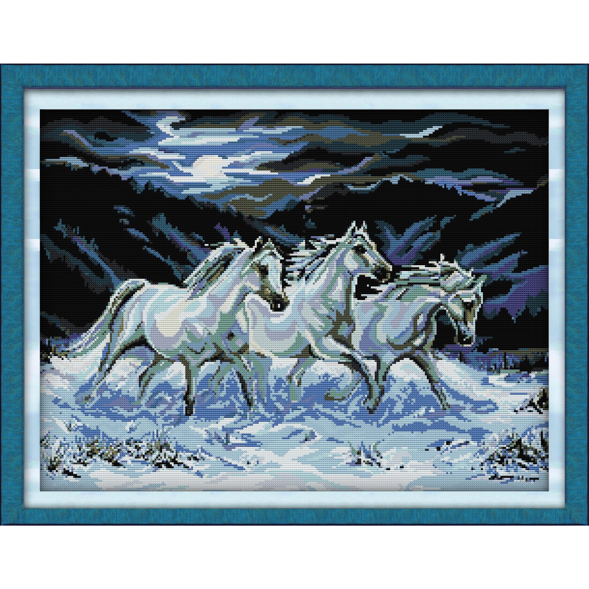 Embroidery Running Stitch - Soulgift News Pre-Printed Cross Stitch Kit,