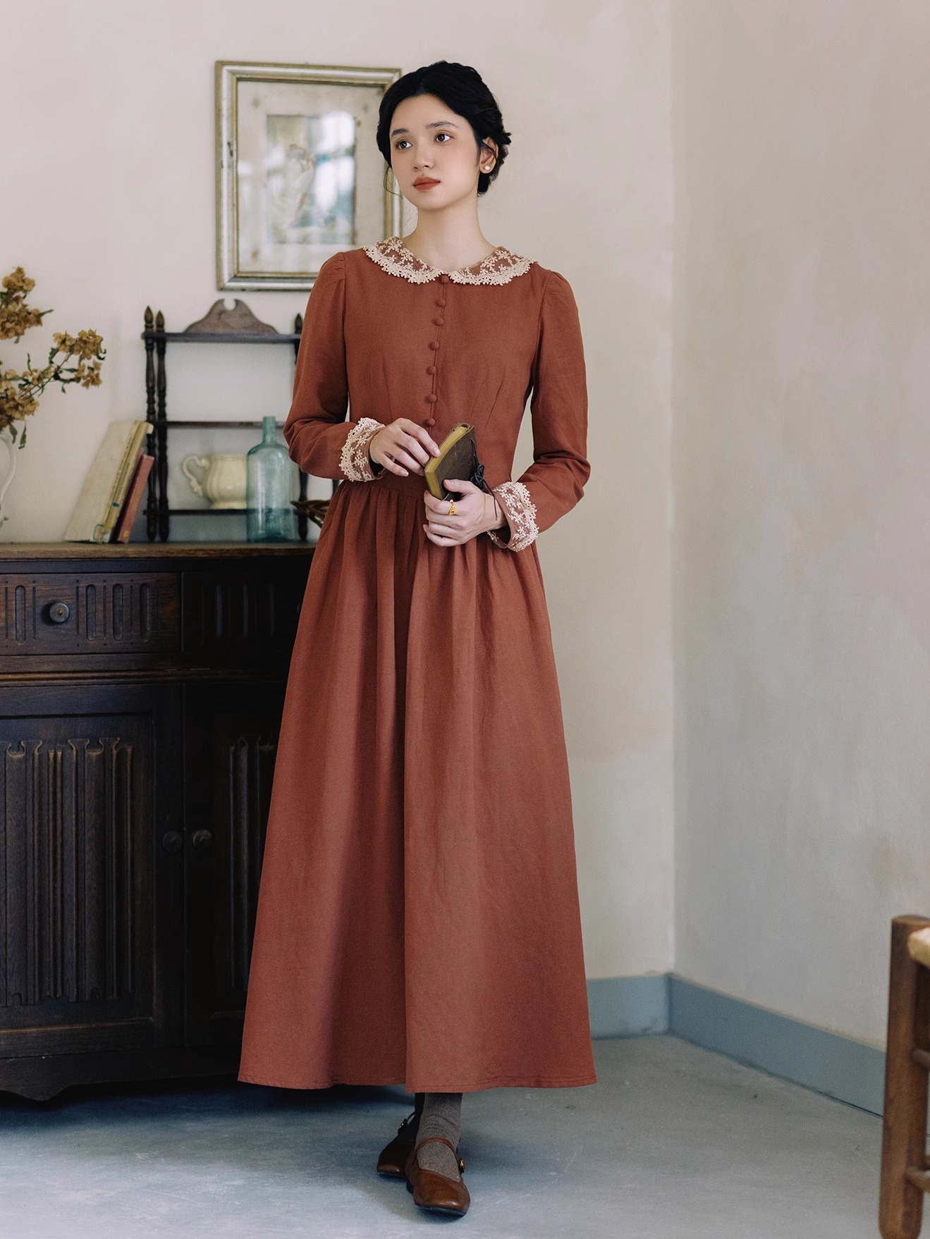 Embroidery Lace - TIYIHAILEY Spring Autumn Women Cotton Linen