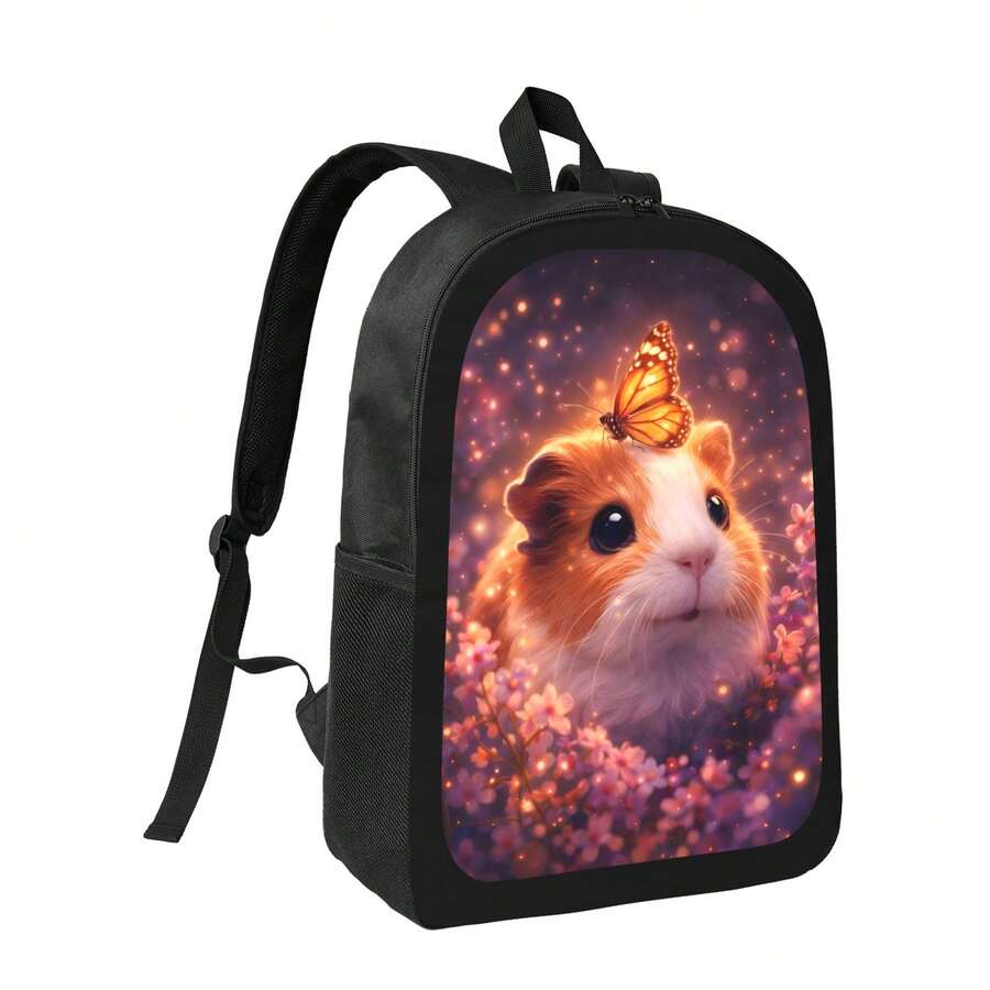 Embroidery Print - Guinea Pig Print Backpack Stylish Casual