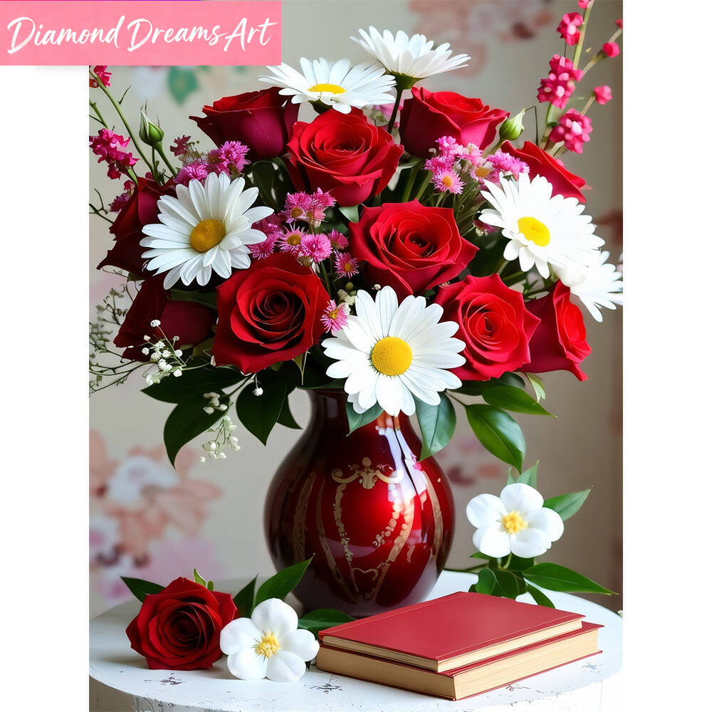Embroidery Flower - 5D DIY Diamond Embroidery Rose Mosaic