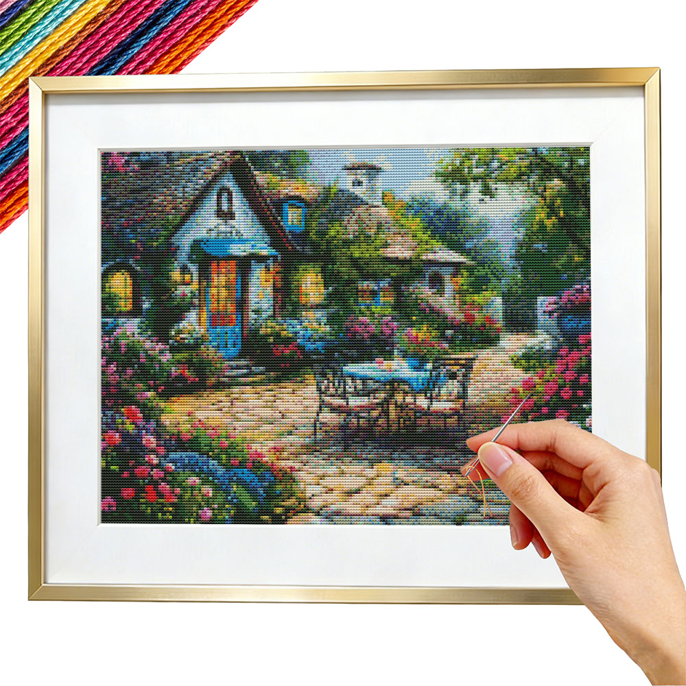 Garden Cross Stitch Kits Embro - Embroidery Guide Paper reseña y precio