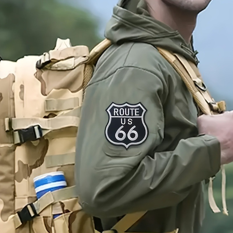 Route 66 Embroidery Patch - 2  - Embroidery Premium reseña y precio