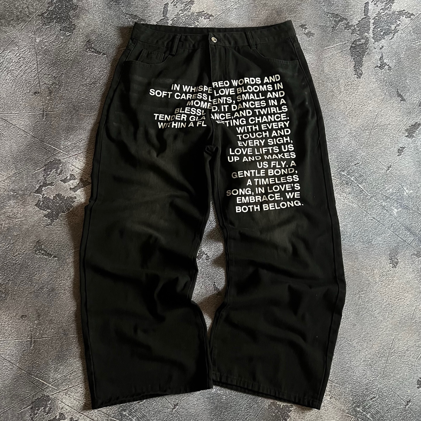 American Pattern Letter Jeans  - Embroidery Print reseña y precio