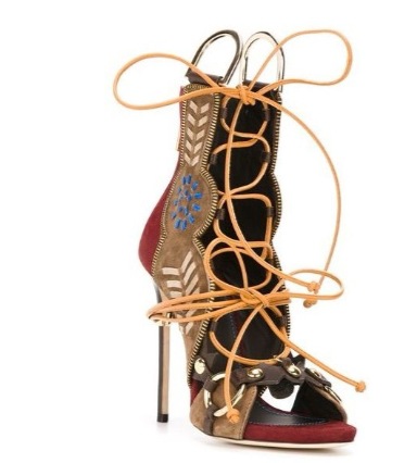 Thin High Heel Peep Toe Design - Embroidery Lace reseña y precio