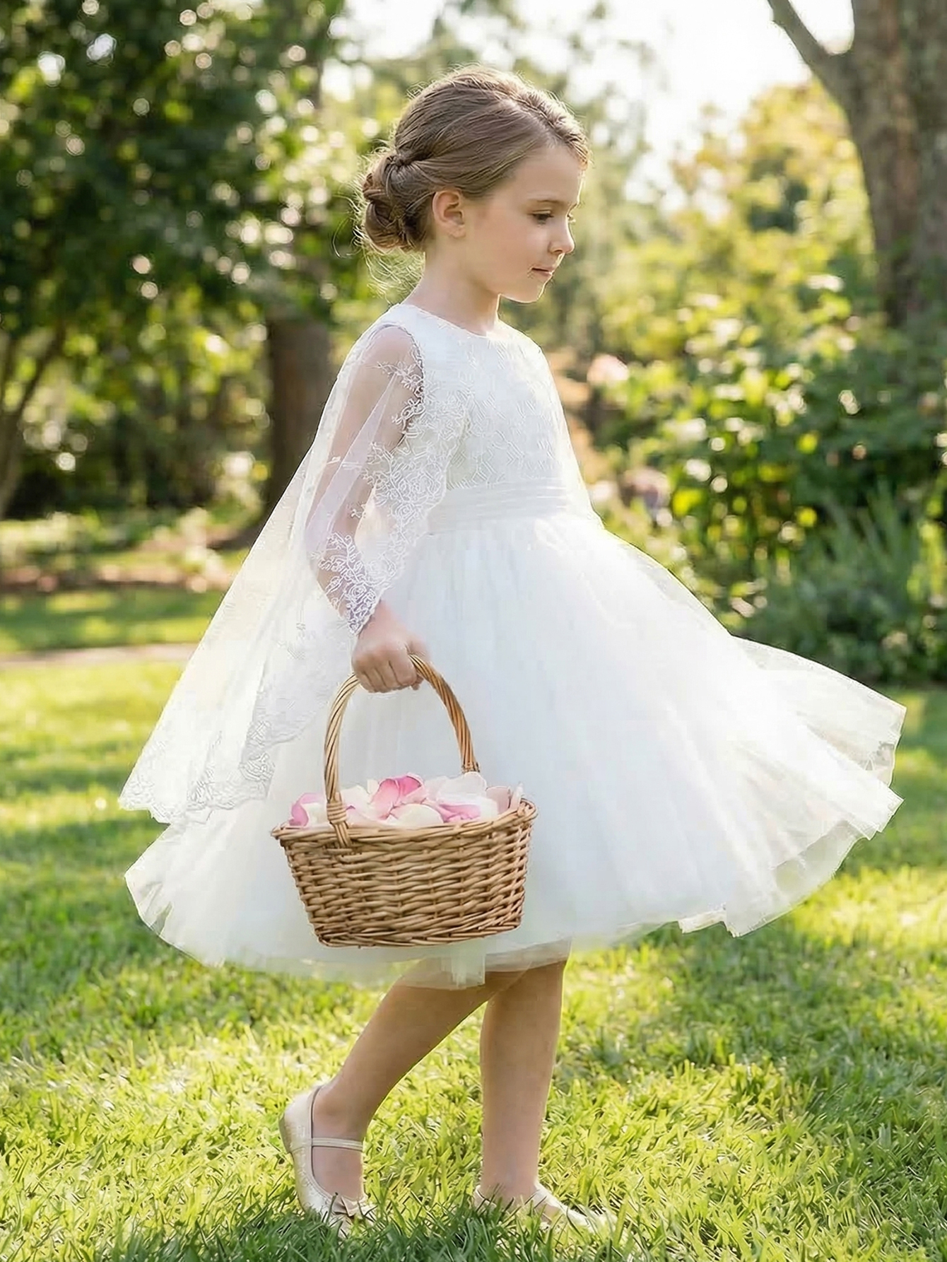 White Formal Wedding Gown for  - Embroidery Net Dress reseña y precio