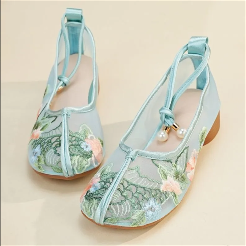 Popular Sandals Mesh Shoes Emb - Embroidery Lace reseña y precio