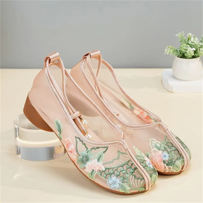 Popular Sandals Mesh Shoes Emb - Embroidery Lace reseña y precio