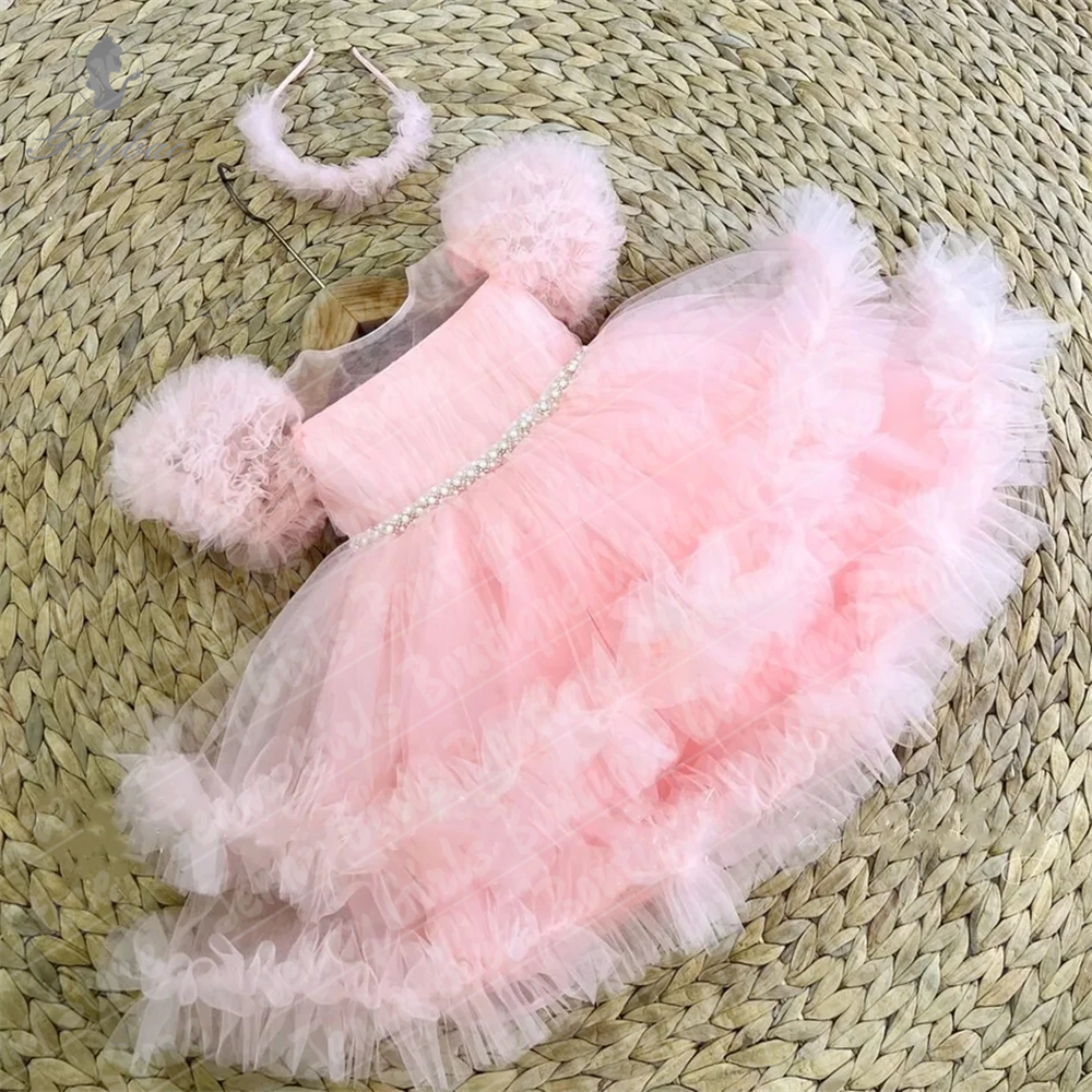 Beautiful Girl Glitter Pearls  - Embroidery Yellow Dress reseña y precio