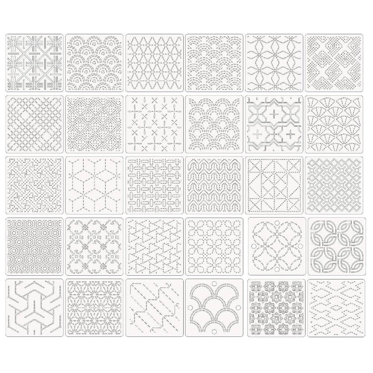 30 Pcs Spike Template Stencil  - Embroidery X Pattern reseña y precio