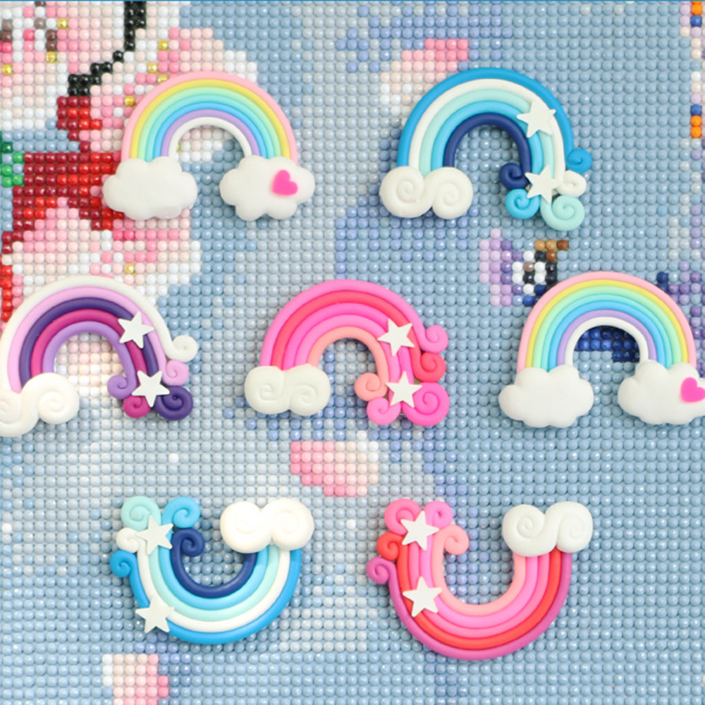 1PC Cute Rainbow Shape Diamond - Embroidery Painting reseña y precio