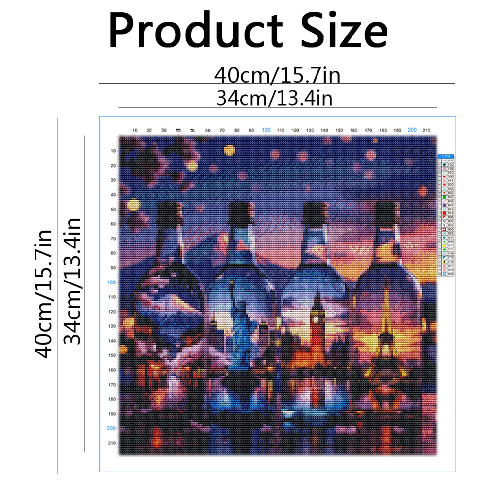 Cross Embroidery City Street L - Embroidery Guide Paper reseña y precio