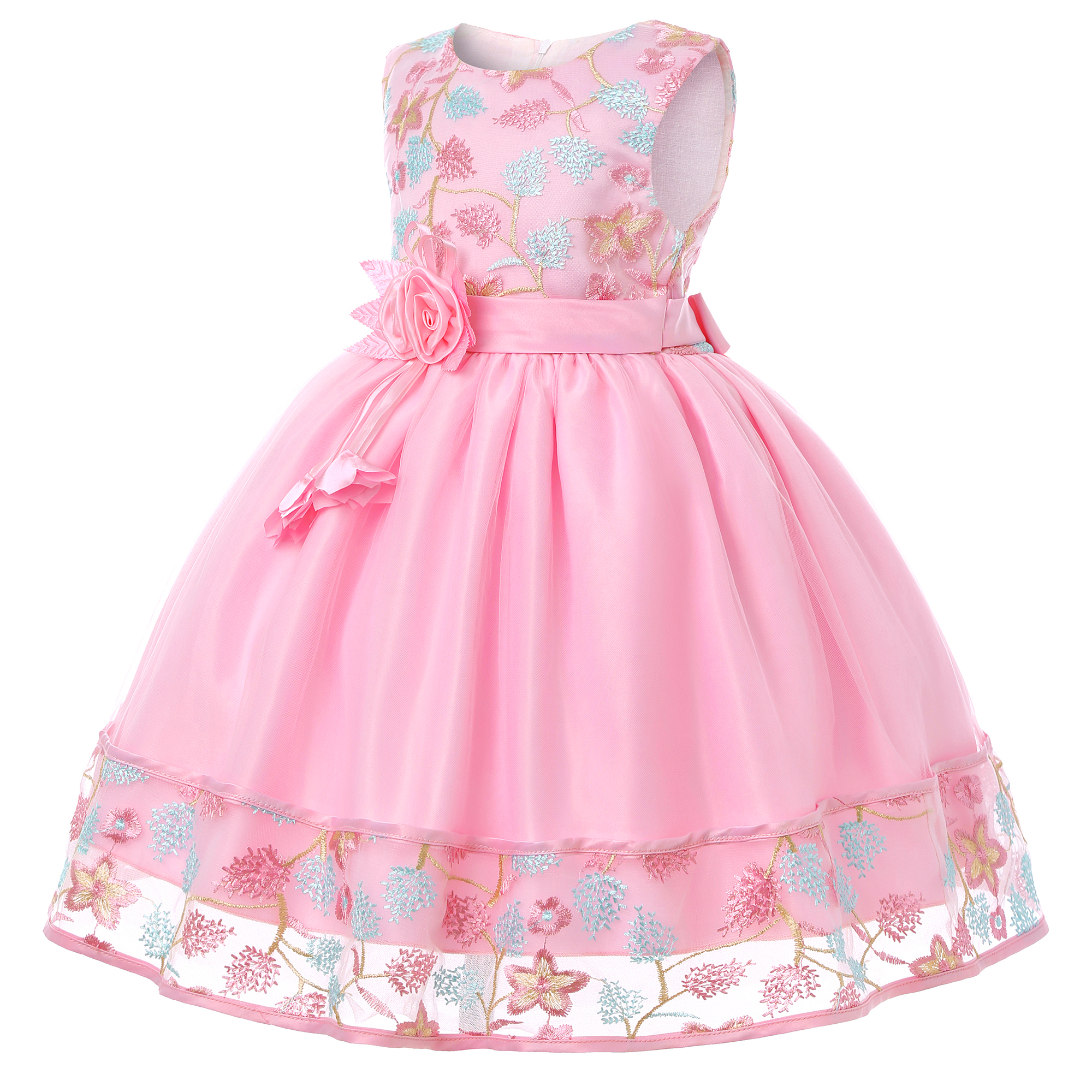 European and American embroide - Embroidery Net Dress reseña y precio