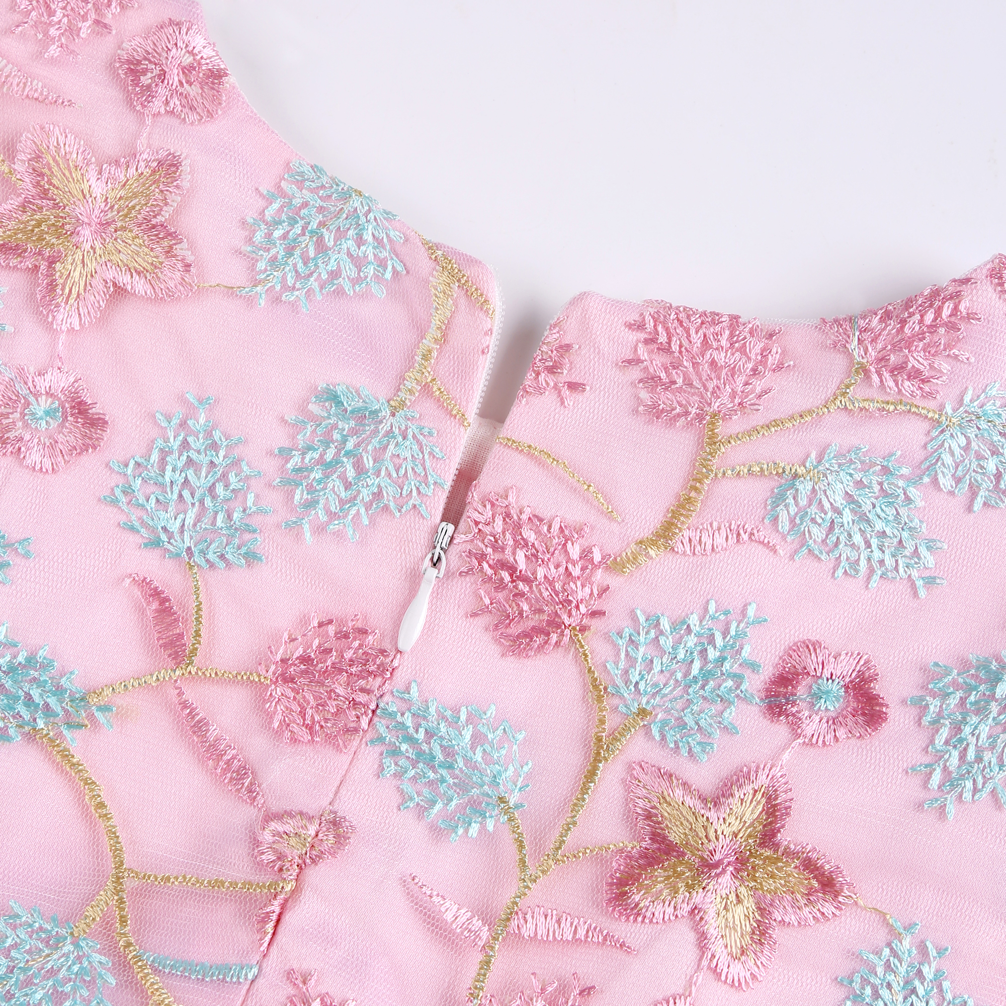 European and American embroide - Embroidery Net Dress reseña y precio
