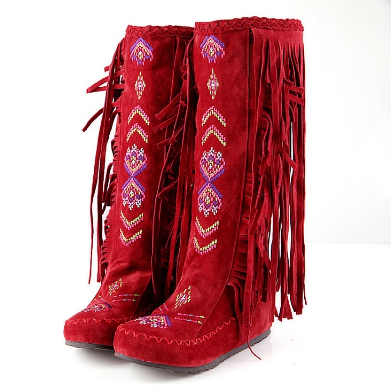 Tassel Boots Handmade Embroide - Embroidery Print reseña y precio