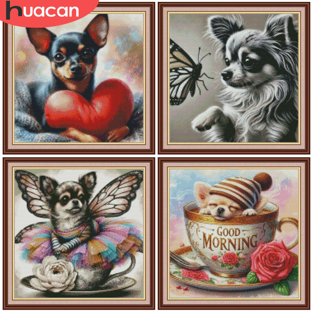 HUACAN 11CT Cross Stitch Kits  - Embroidery Guide Paper reseña y precio