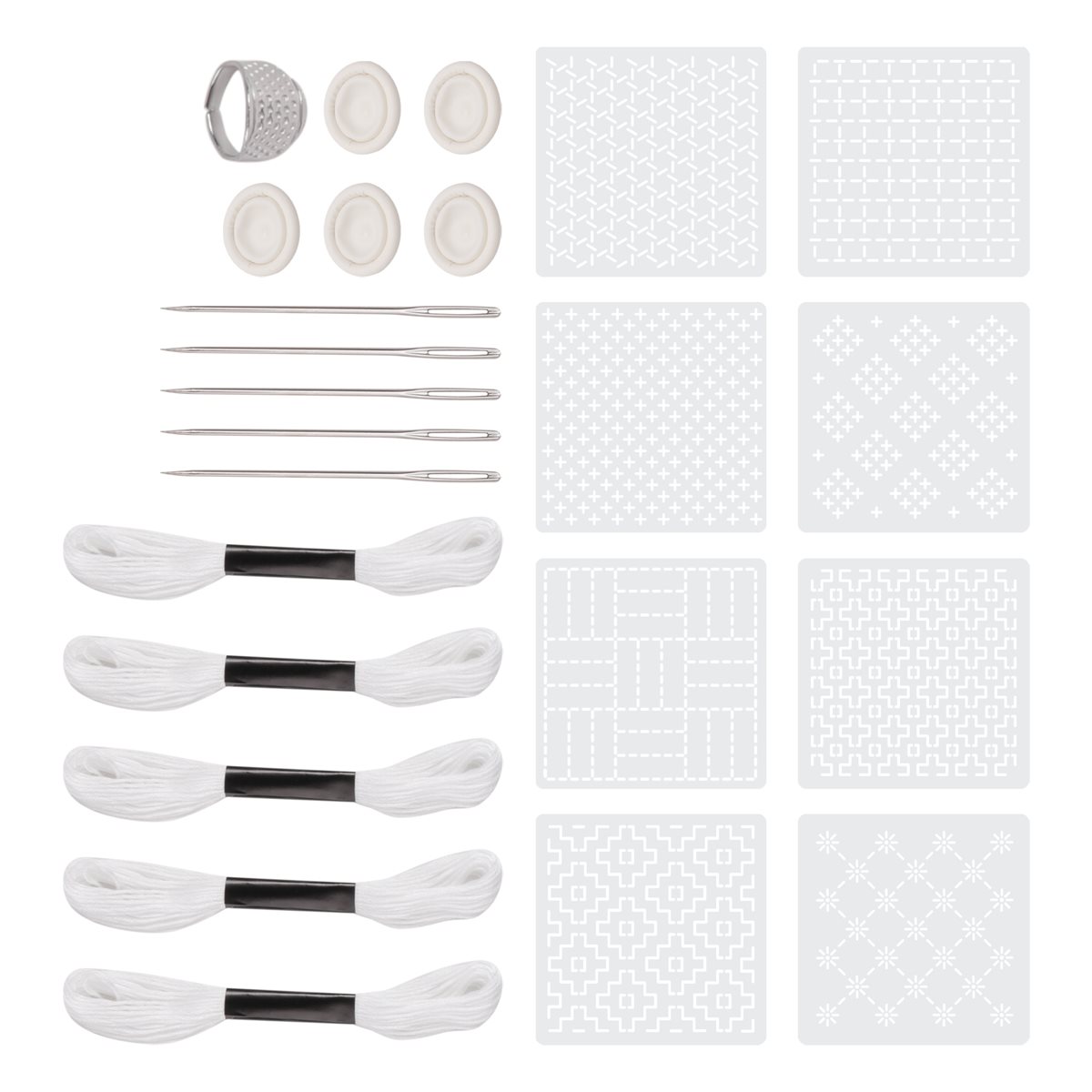~PERFECT}24Pcs Plastic -Stenci - Embroidery X Pattern reseña y precio