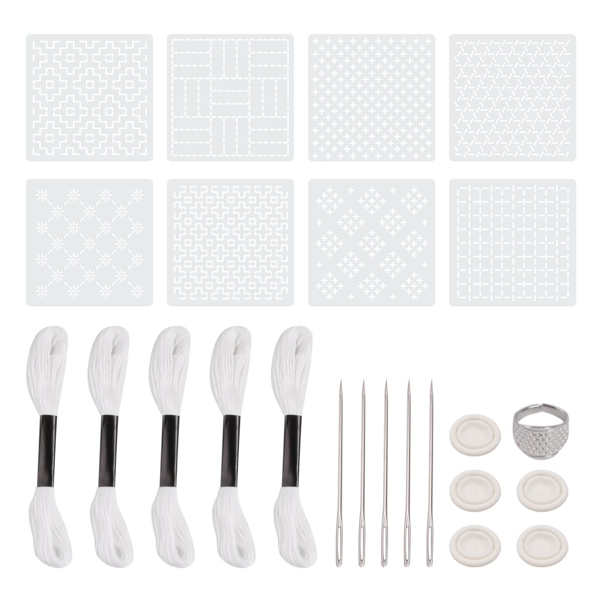~PERFECT}24Pcs Plastic -Stenci - Embroidery X Pattern reseña y precio