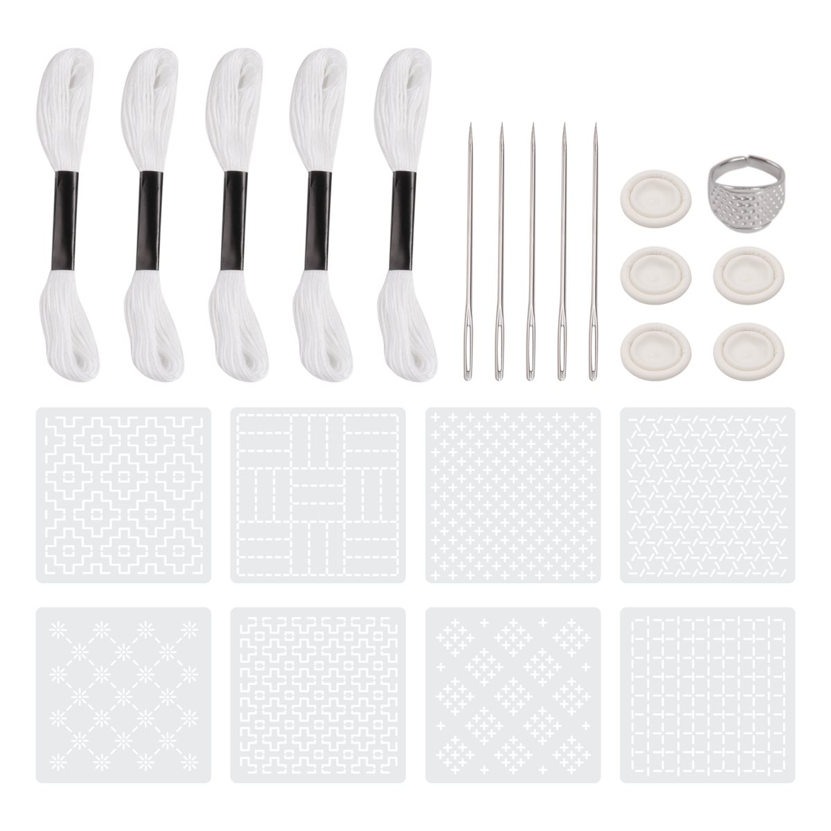 ~PERFECT}24Pcs Plastic -Stenci - Embroidery X Pattern reseña y precio