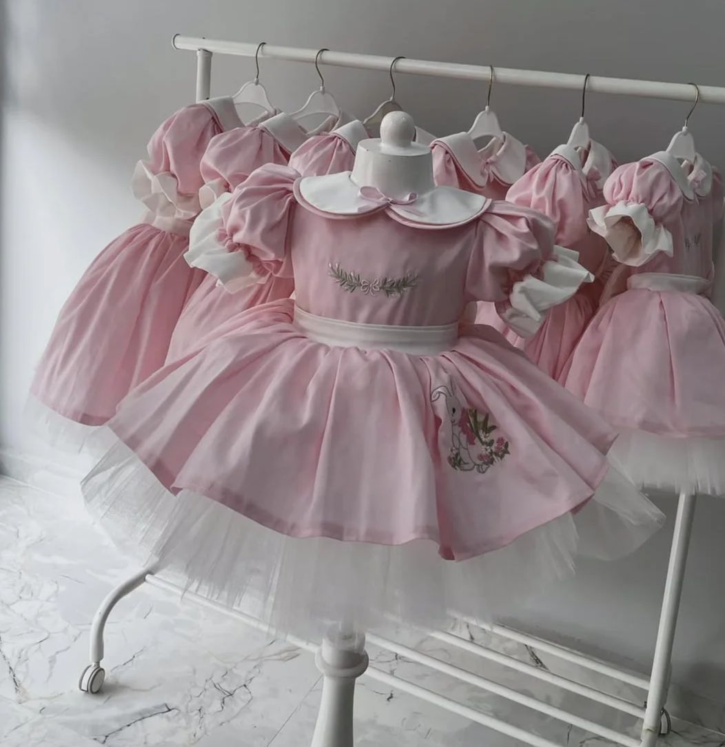 0-12Y Summer Baby Girl Rabbit  - Embroidery Rabbit reseña y precio