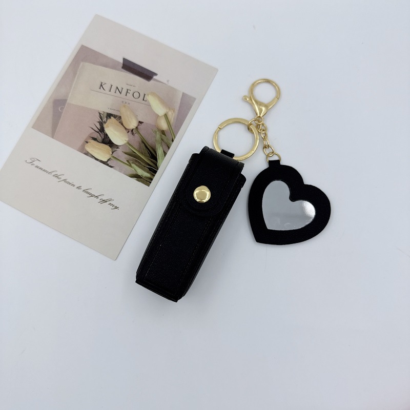 Leather heart-shaped mirror li - Embroidery Wallet reseña y precio