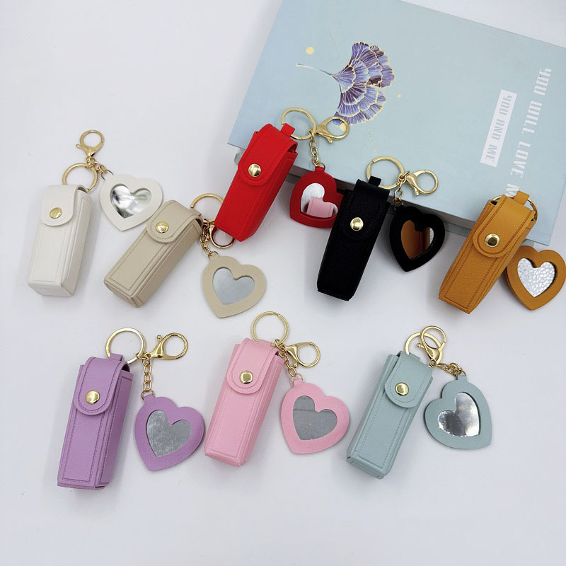Leather heart-shaped mirror li - Embroidery Wallet reseña y precio