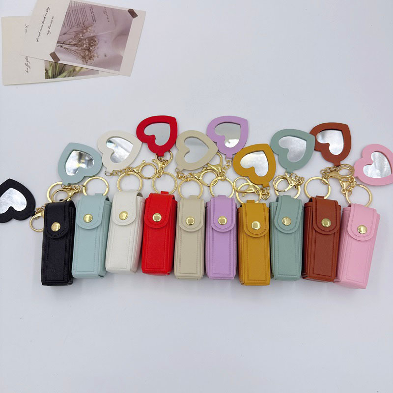 Leather heart-shaped mirror li - Embroidery Wallet reseña y precio