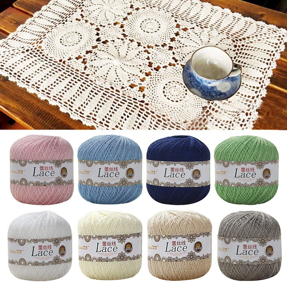 50g/Ball Soft Cotton Lace Yarn - Embroidery Thread Yarn reseña y precio
