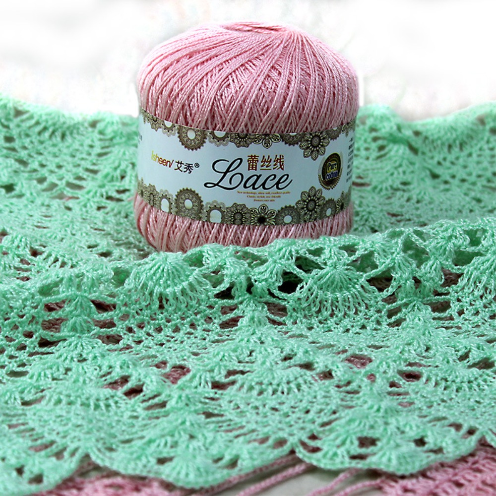50g/Ball Soft Cotton Lace Yarn - Embroidery Thread Yarn reseña y precio