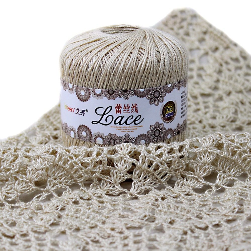 50g/Ball Soft Cotton Lace Yarn - Embroidery Thread Yarn reseña y precio