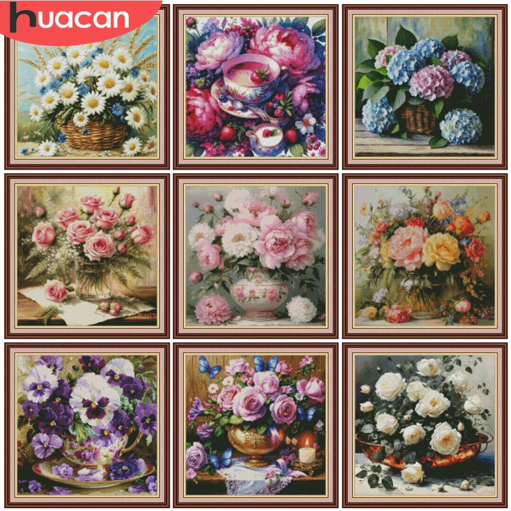 HUACAN 11CT Embroidery Sets Ro - Embroidery Guide Paper reseña y precio