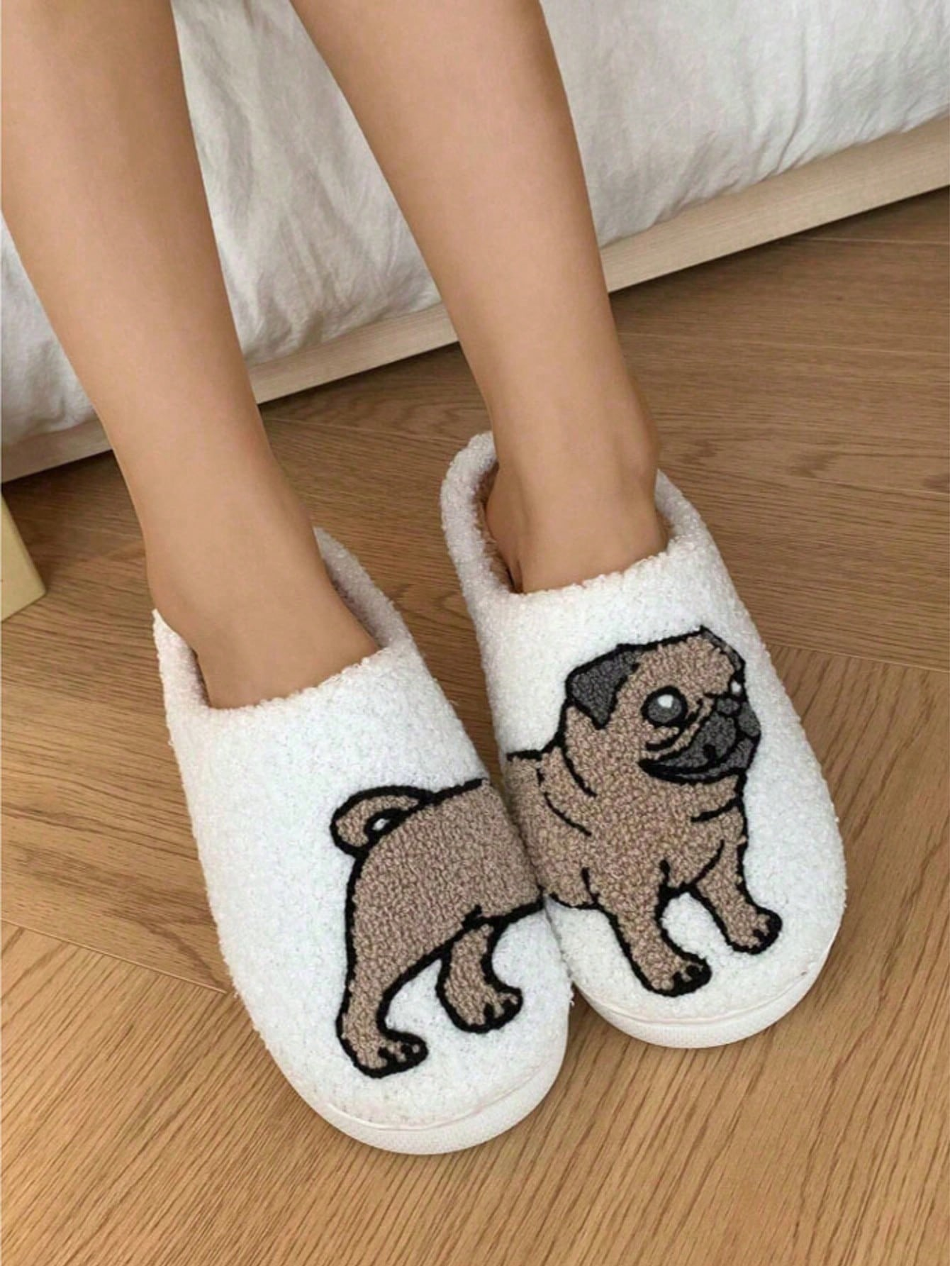 Couple Pug Embroidery Plush Sl - Embroidery Print reseña y precio