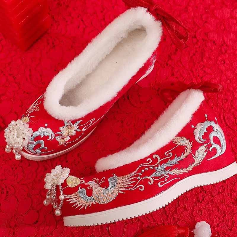 Winter Hanfu Shoes Women Chine - Embroidery Shoes reseña y precio