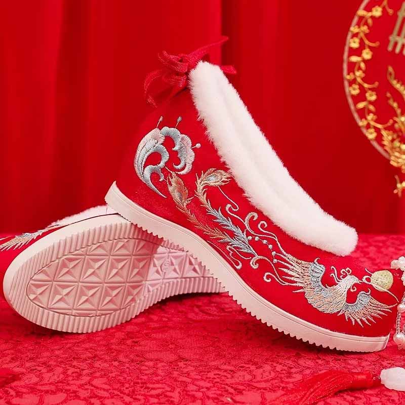Winter Hanfu Shoes Women Chine - Embroidery Shoes reseña y precio