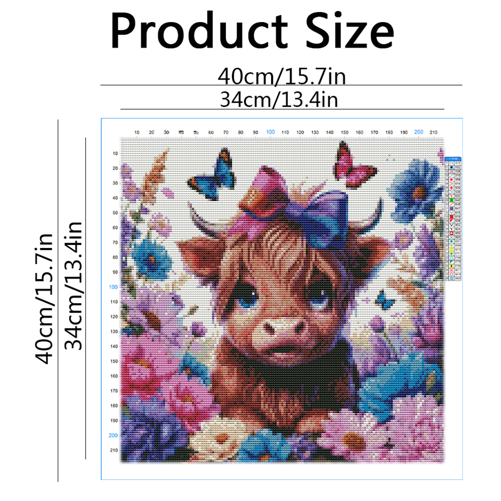 Cross Point Embroidery Kit Cow - Embroidery Guide Paper reseña y precio
