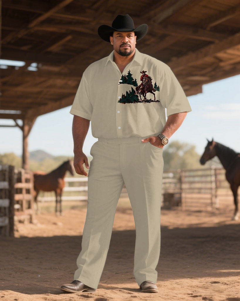 S-9XL Men's Western Cowboy Emb - Embroidery Print reseña y precio