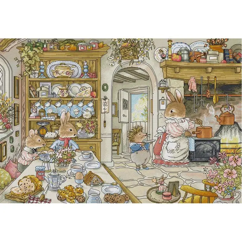 Rabbit's Kitchen Cartoon Anima - Embroidery Kurta Men reseña y precio