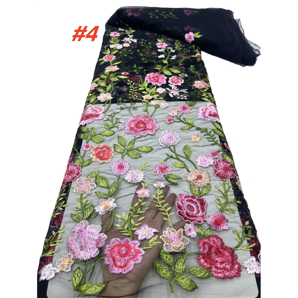 Wholesale French Luxury Mesh E - Embroidery Net Dress reseña y precio