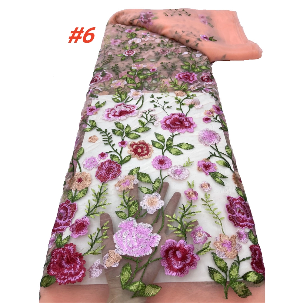 Wholesale French Luxury Mesh E - Embroidery Net Dress reseña y precio
