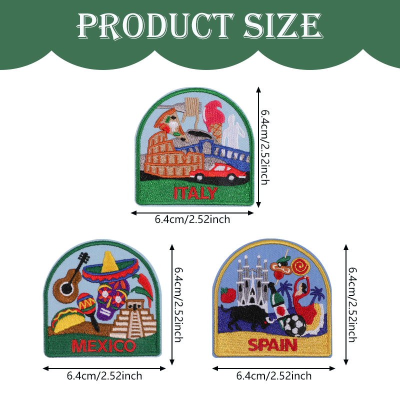 3Pcs European Country Art Embr - Embroidery X Pattern reseña y precio