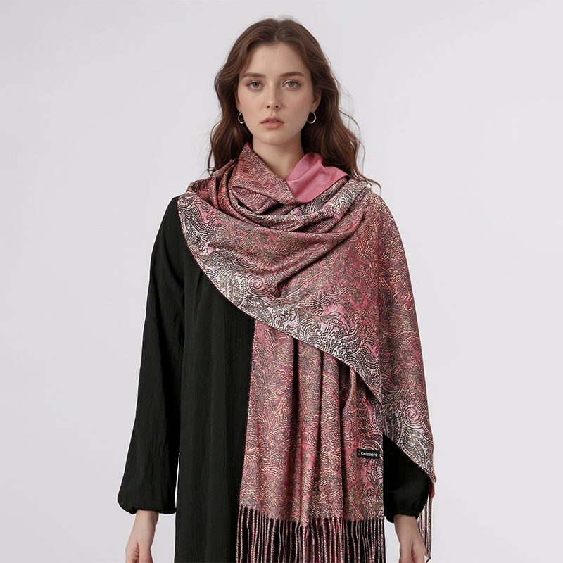 Luxury Paisley Pashmina Shawl  - Embroidery Hijab reseña y precio