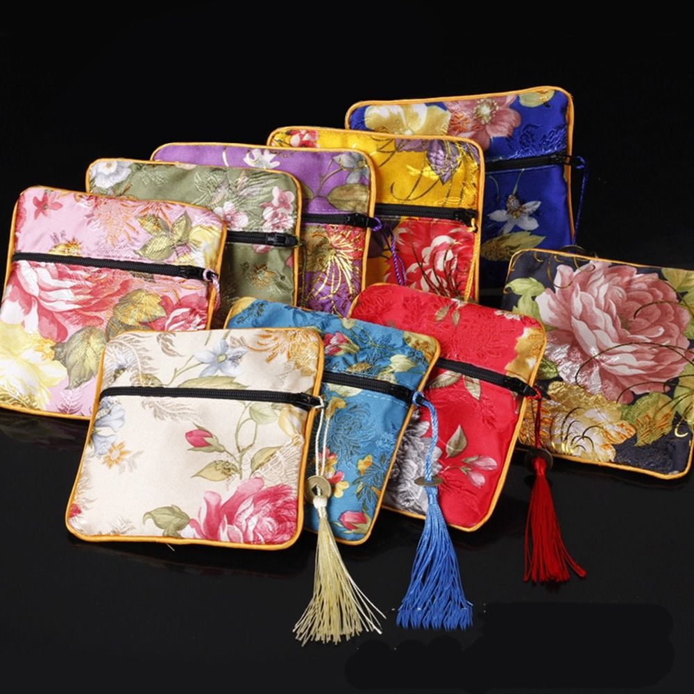 Cloth Embroidery Coin Pouch Fl - Embroidery Wallet reseña y precio